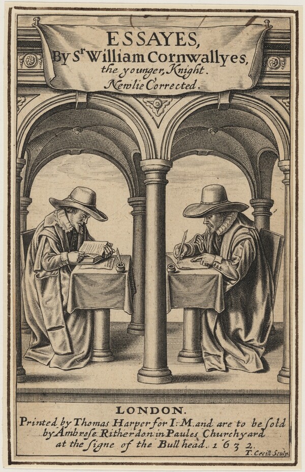 Title Page to Sir William Cornwally's Essays