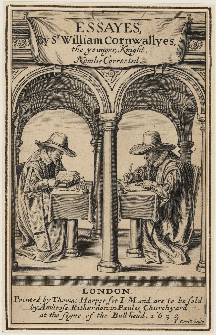 Title Page to Sir William Cornwally's Essays