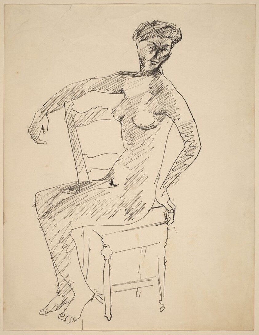 Female Nude Seated in a Chair