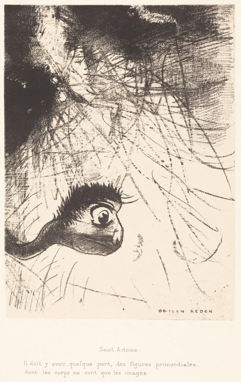 Saint-Antoine: Il doit y avoir quelque part des figures primordiales dont les corps ne sont que les images (Saint Anthony: "Somewhere there must be primordial shapes whose bodiesare only images")