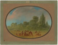 Caddoe Indians Gathering Wild Strawberries, George Catlin, 1861/1869