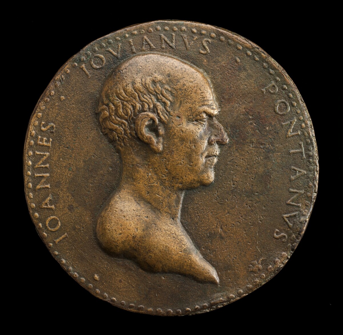 Giovanni Gioviano Pontano, 1426-1503, Poet [obverse]