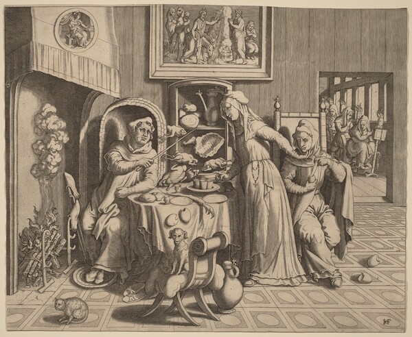 The Amorous Nun between the Abbot and the Monk