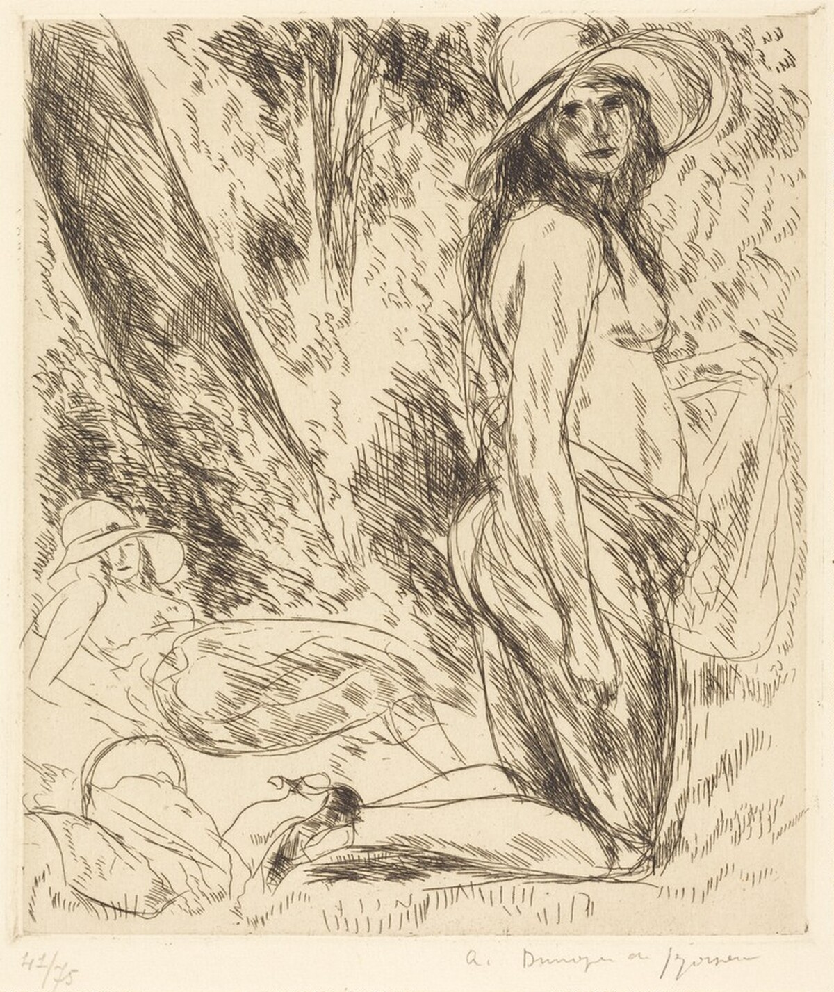 Model Kneeling (Le Modele a genoux ou nu a genoux)