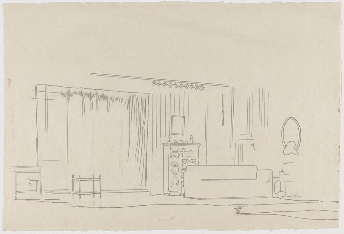 Room Under the Influence [preparatory drawing]