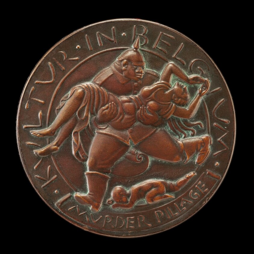 Kultur in Belgium Medal: Murder and Pillage [reverse]