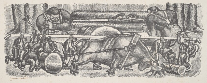 Untitled (Logging, With Paul Bunyan and Babe)