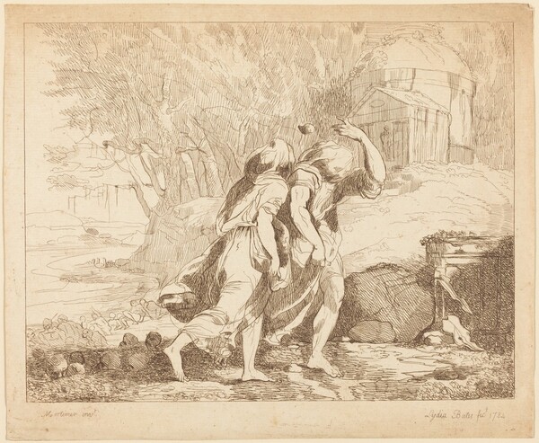 Two Fleeing Figures (Atlanta and Hippomenes?)