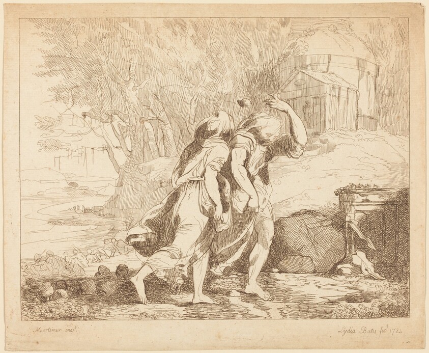Two Fleeing Figures (Atlanta and Hippomenes?)