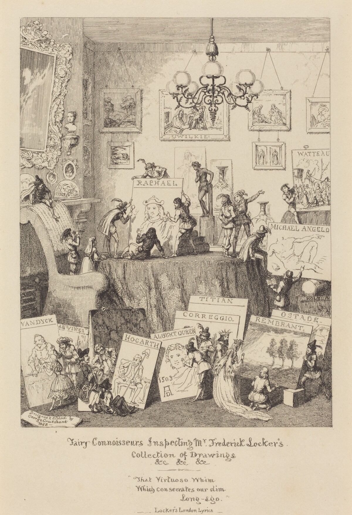Fairy Connoisseurs Inspecting Mr. Frederick Locker's Collection of Drawings