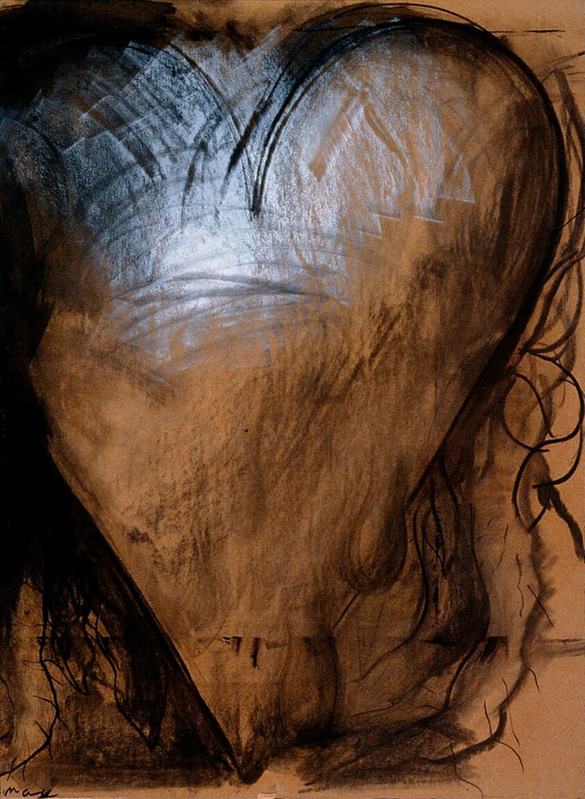 Untitled (Skull and Heart) [right half of 2-part drawing, see 1986.26.221-222]