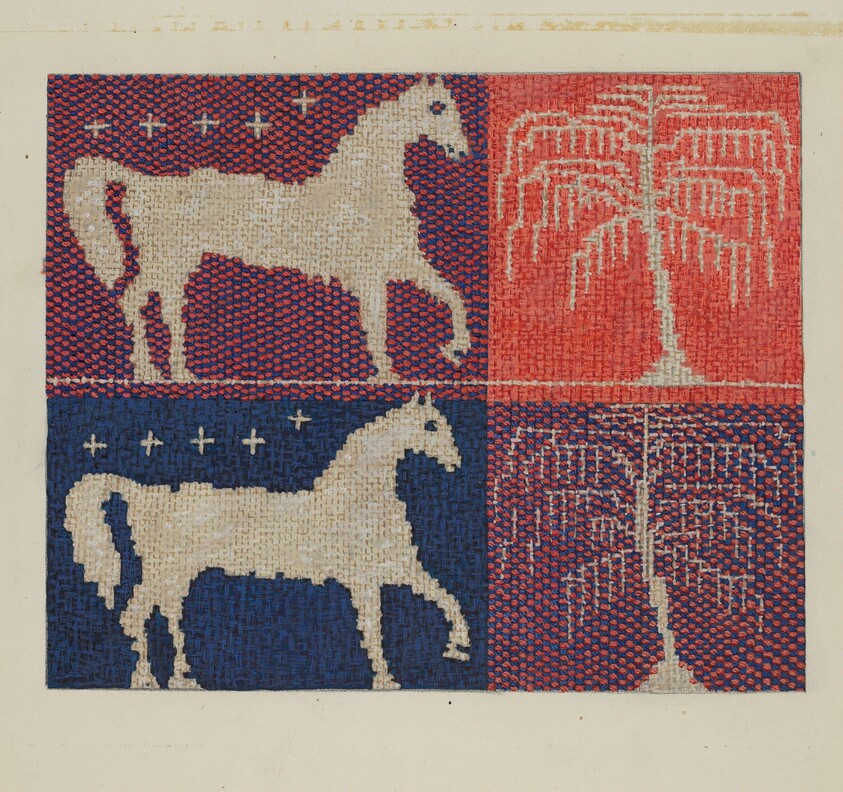 Coverlet Detail "Farmer's Fancy"