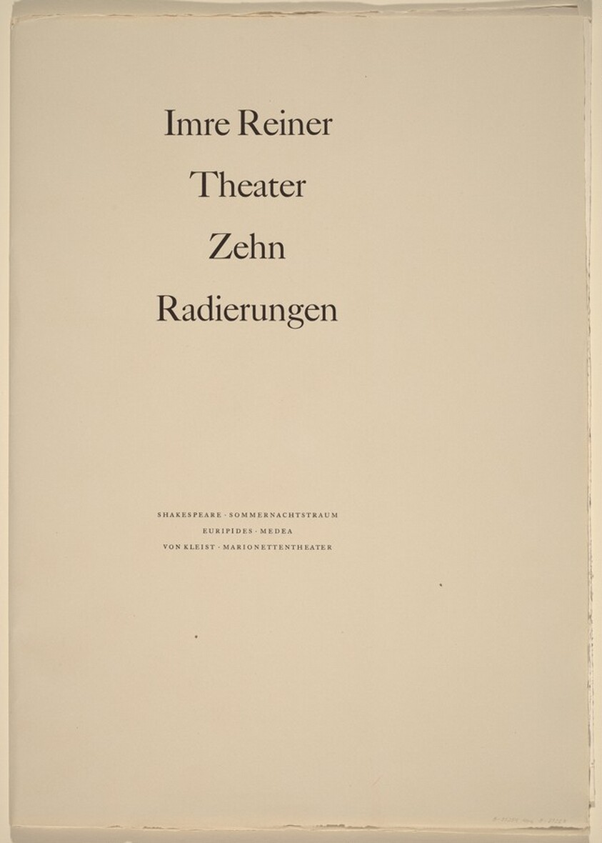 Theater - Zehn Radierungen