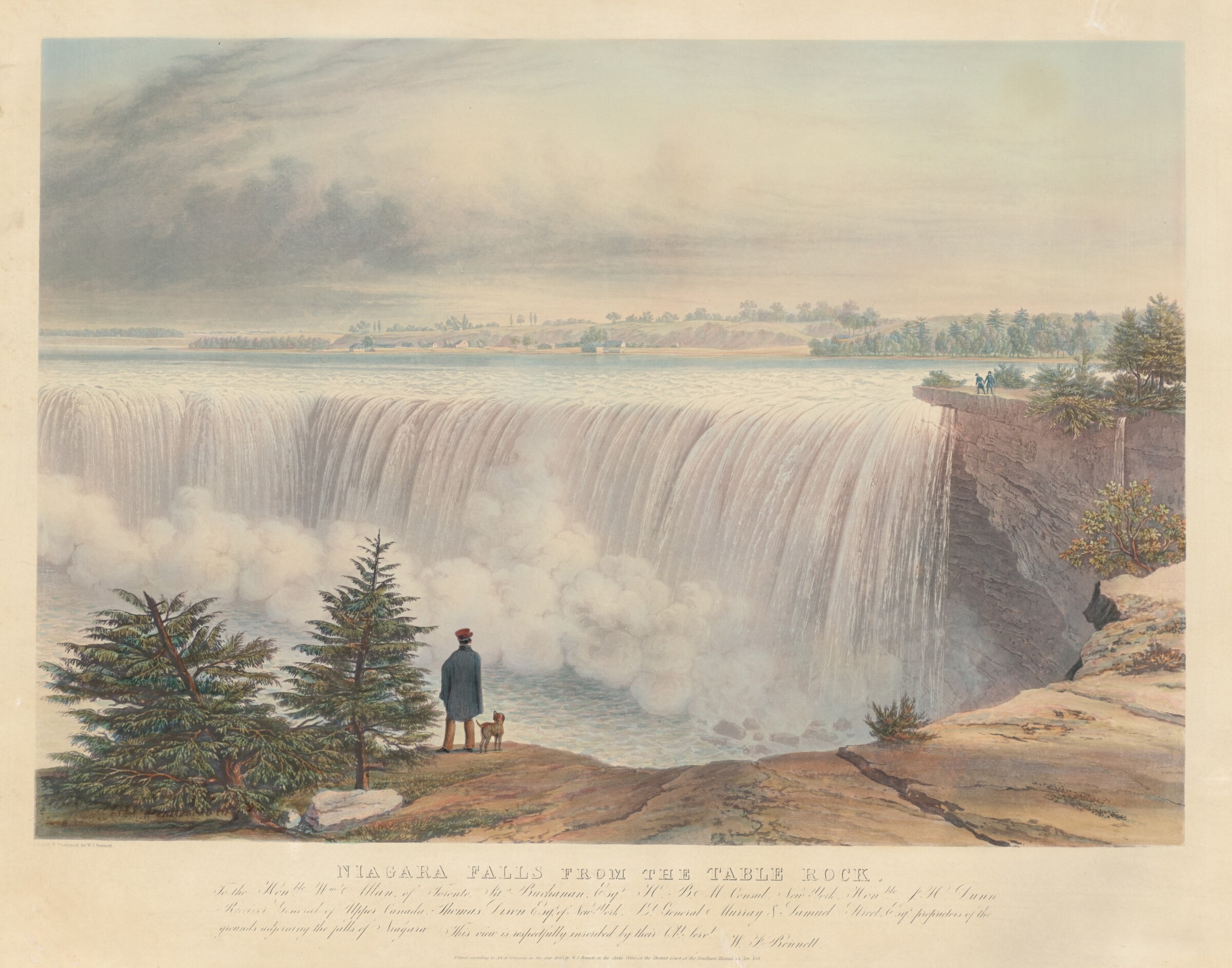 Niagara Falls from the Table Rock, William James Bennett, published 1840