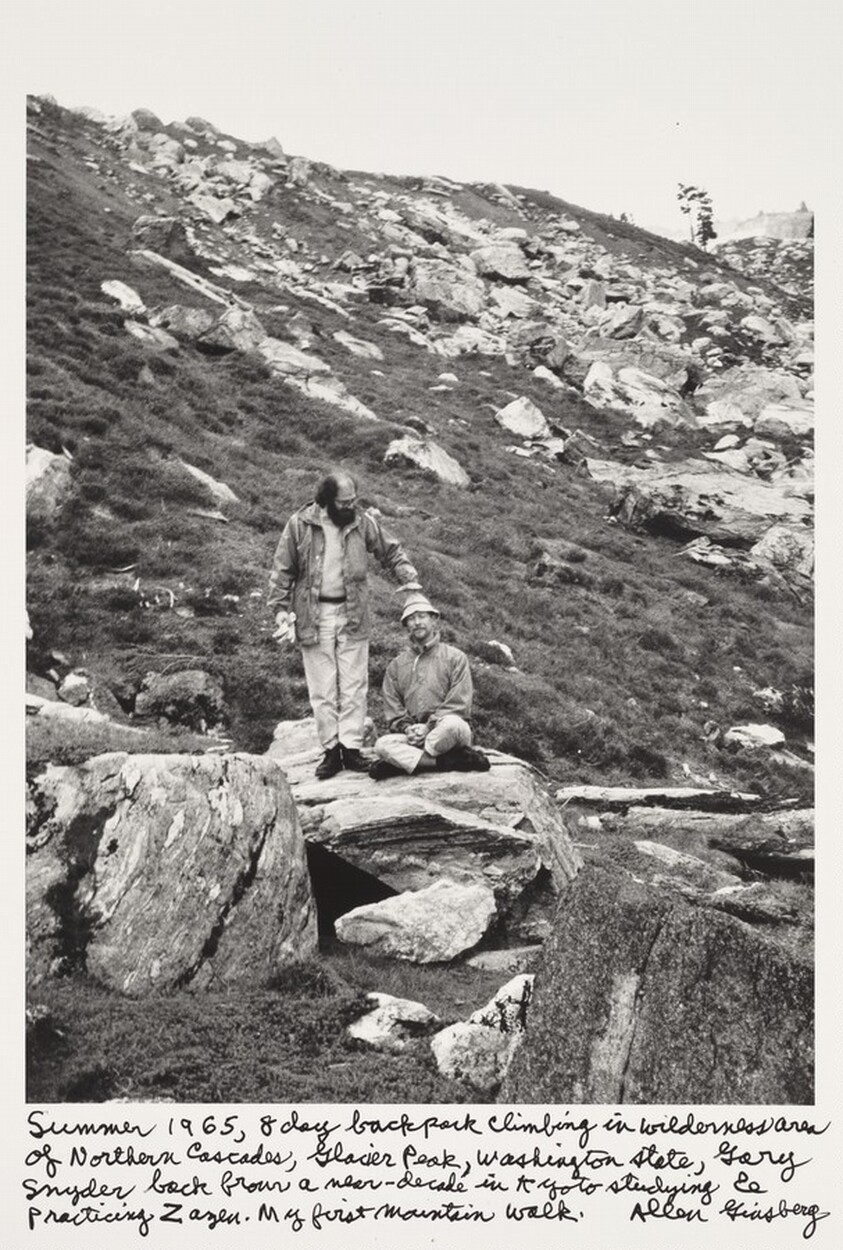 Summer 1965, 8 day backpack climbing in wilderness area of Northern Cascades, Glacier Park, Washington State, Gary Snyder back from a near-decade in Kyoto studying & practicing Zazen. My first mountain walk.
