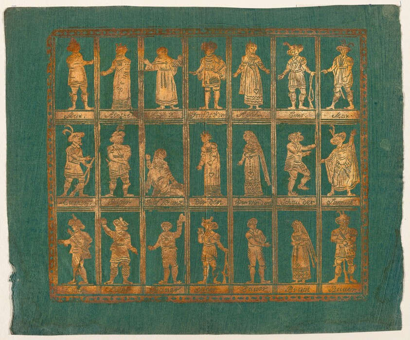 Endpaper with Twenty-One Standing Figures