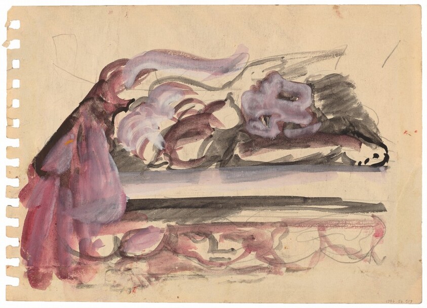 Abstract Composition in Black [verso]