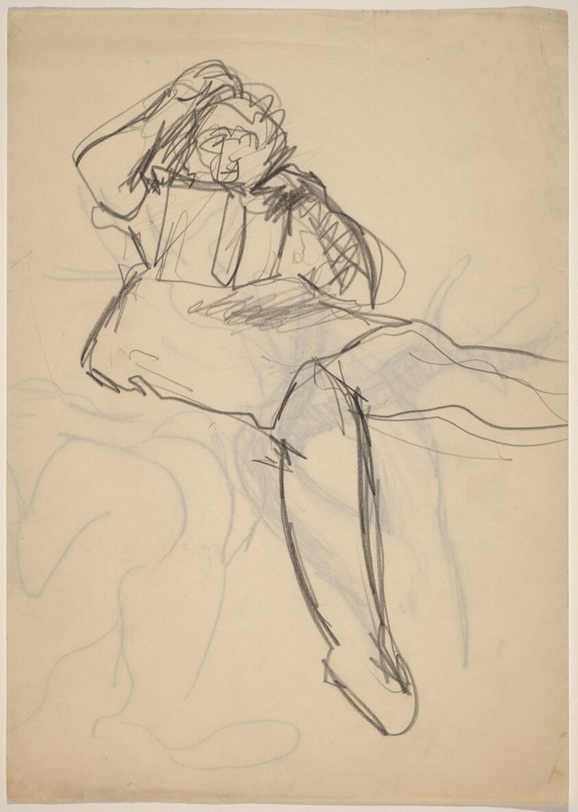 Seated Woman Reading a Book [recto]