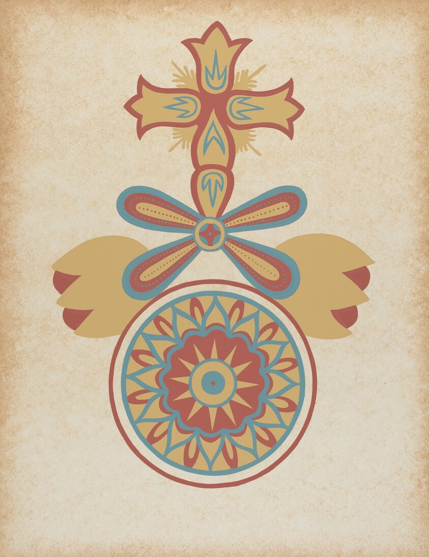 Santa Barbara Mission Doorway Design from the portfolio "Decorative Art of Spanish California"