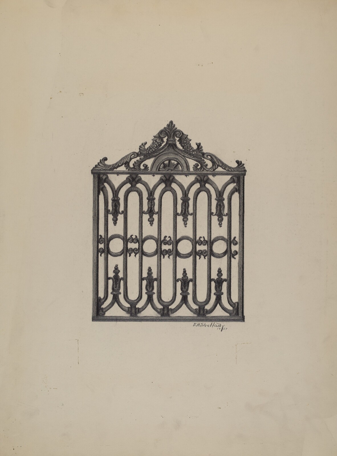 Gate, Eugene Shellady, 1937