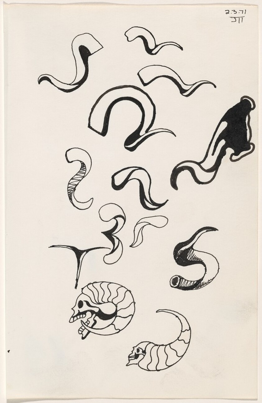 Untitled 2-3-71 [study for "tattoo" book]