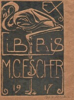 Bookplate M.C. Escher, M.C. Escher, 1917
