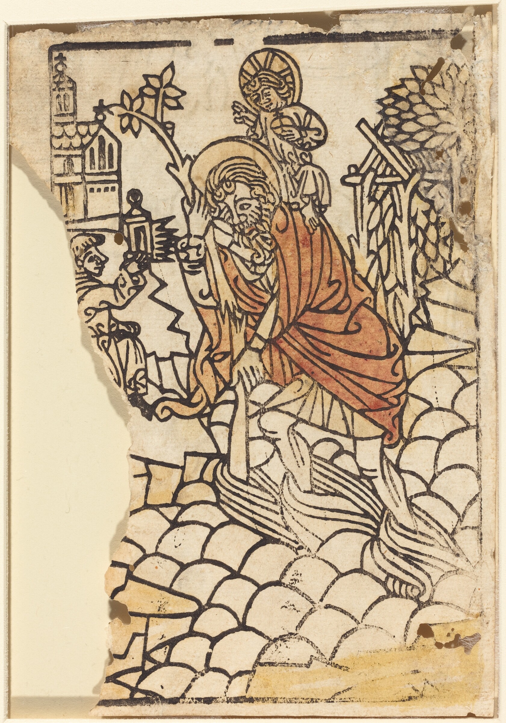 Saint Christopher [recto], French 15th Century, c. 1450/1470