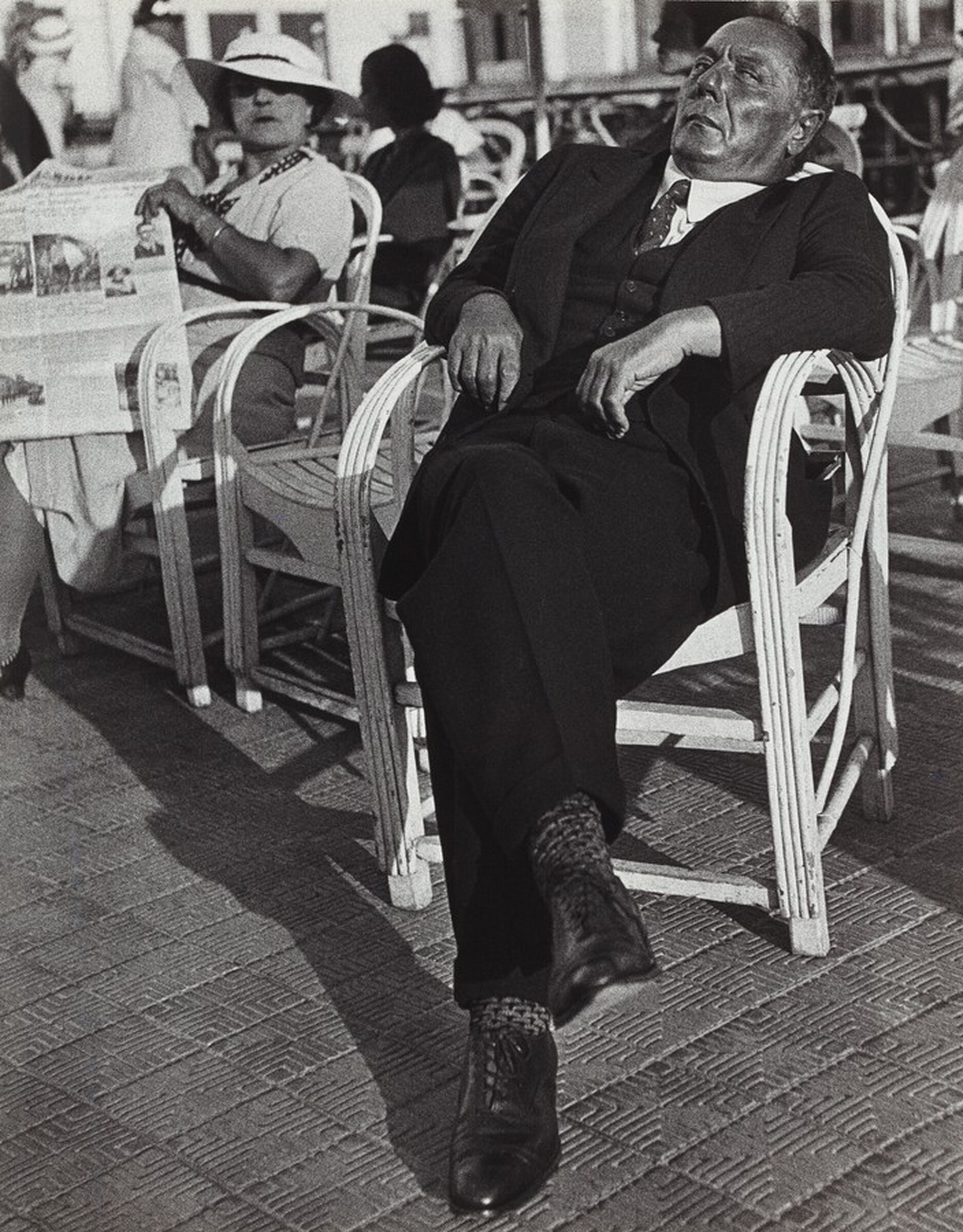 French Gambler, Promenade des Anglais, Riviera, Lisette Model, c. 1937, printed 1976