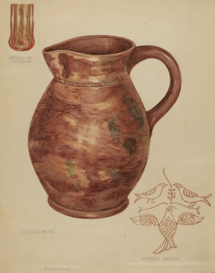 Red Earthenware Pitcher