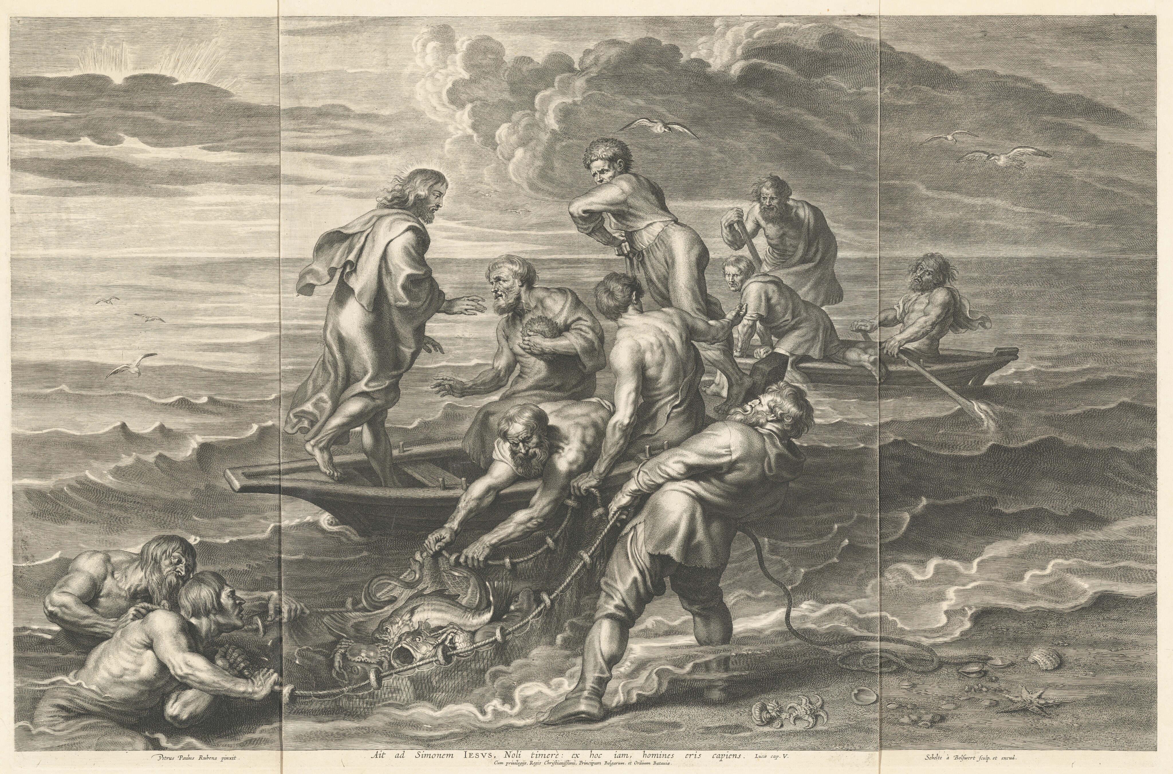 The Miraculous Draught of Fishes by Schelte Adams Bolswert