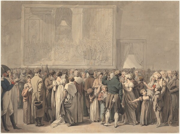 The Public in the Salon of the Louvre, Viewing the Painting of the "Sacre"