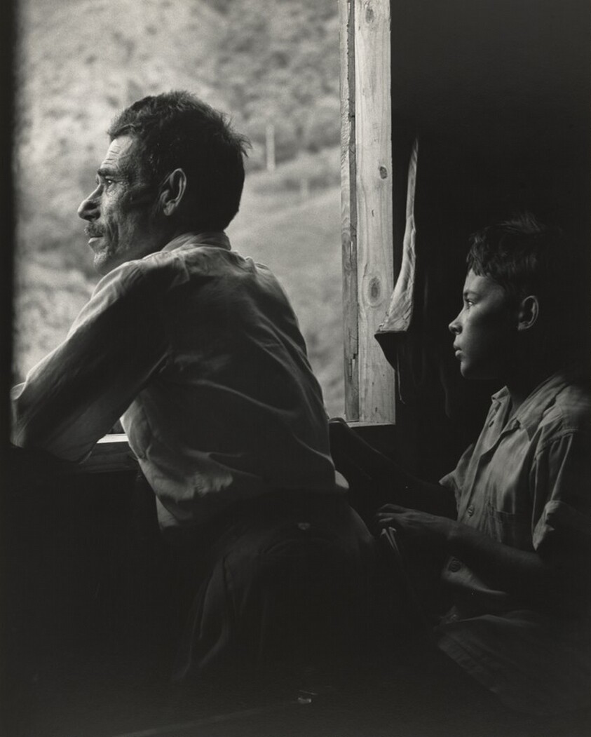 Father and Son Looking out the Window, Puerto Rico