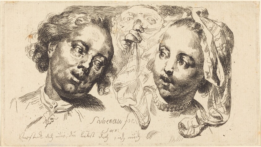 Young Woman Flirting with a Man