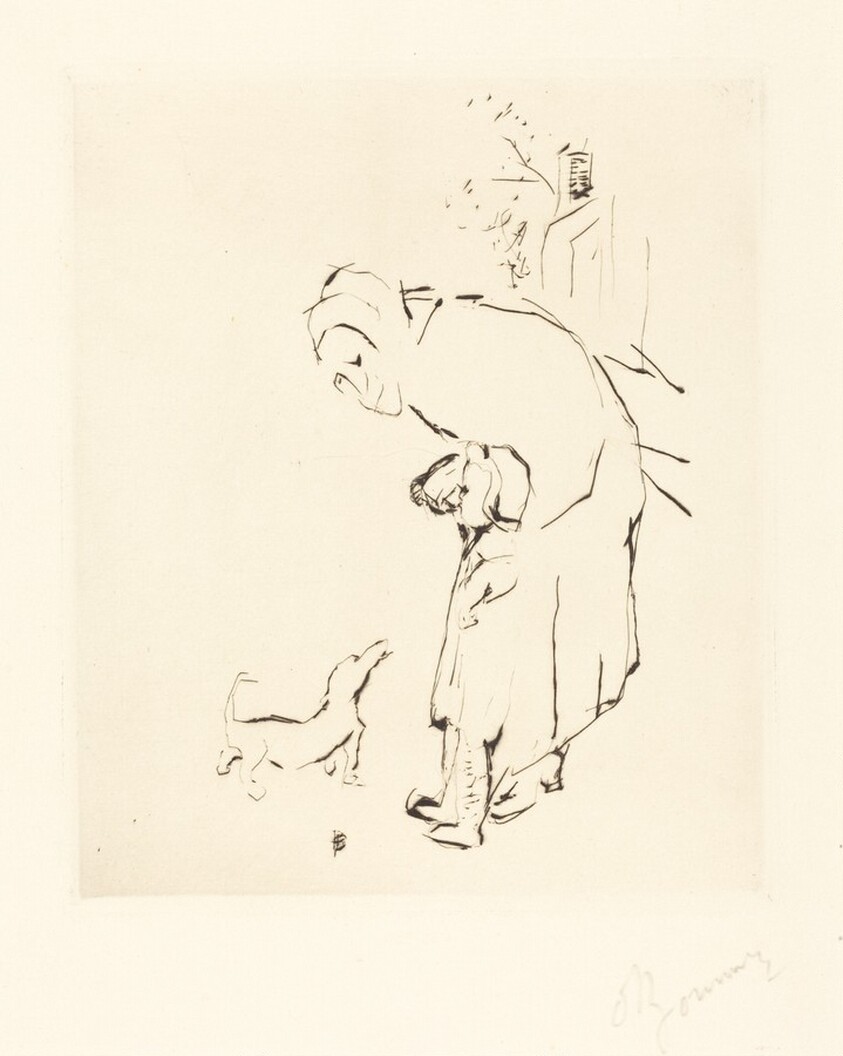 La Vielle femme, l'enfante, et le basset (The Old Woman, the Child, and the Basset Hound)