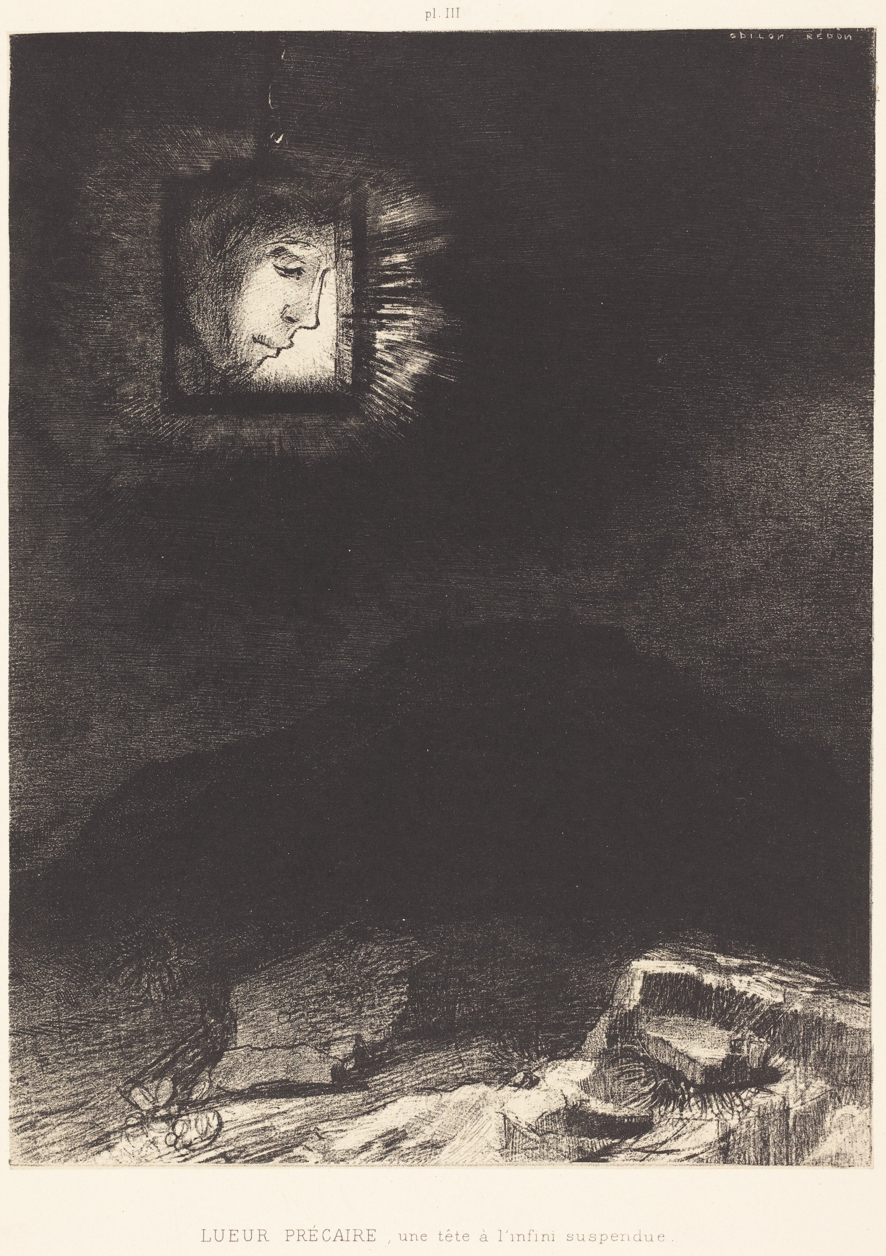 Femme de Profil (Profile of a Woman) by Odilon Redon