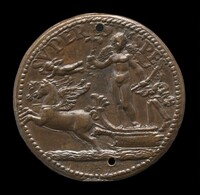 Hope on the Prow of a Broken-Masted Vessel [reverse], Antico, c. 1487