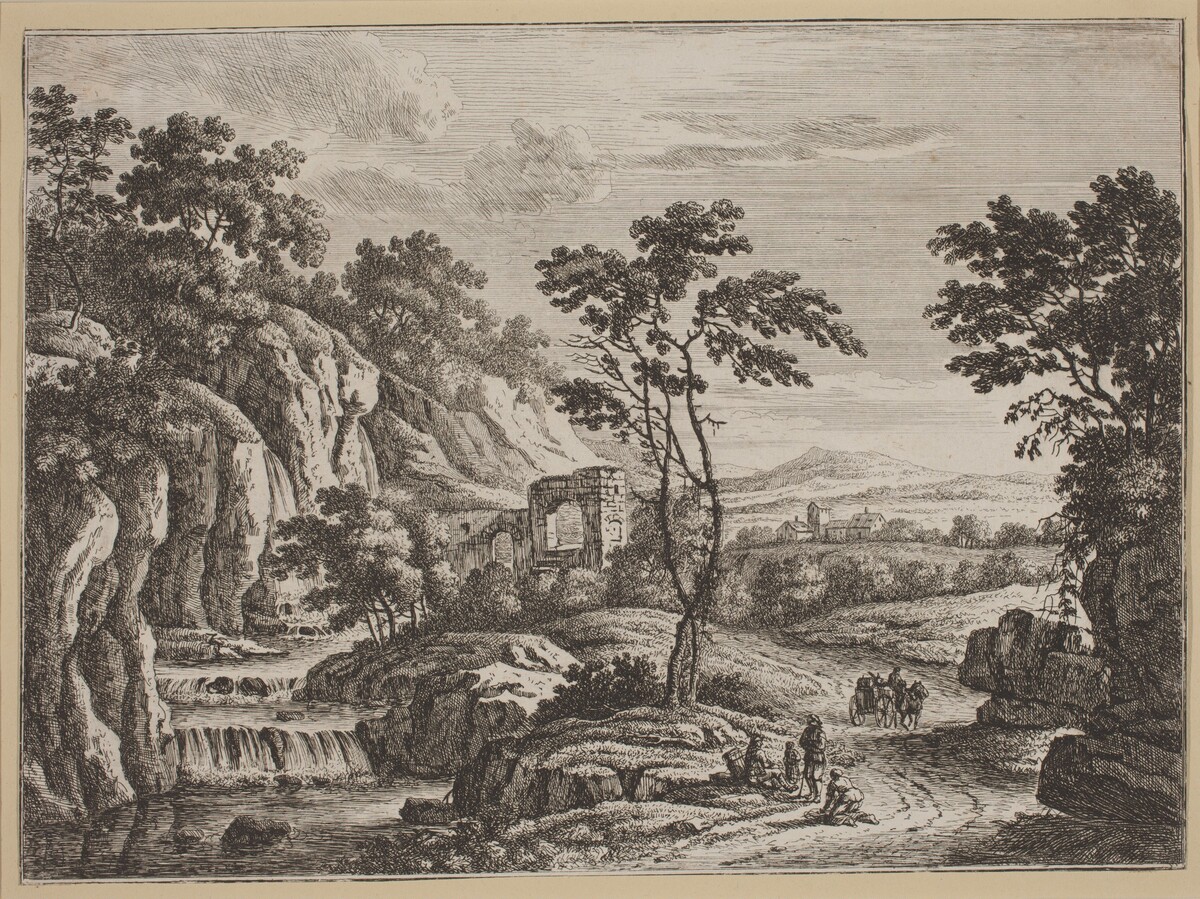 Landscape with Ruins and a Waterfall