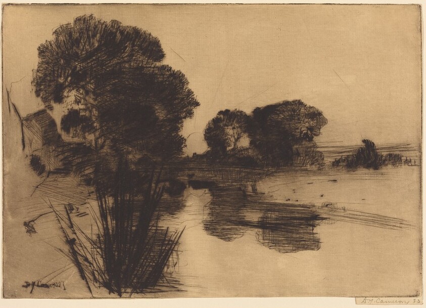 Landscape with Trees: A Dry-Point