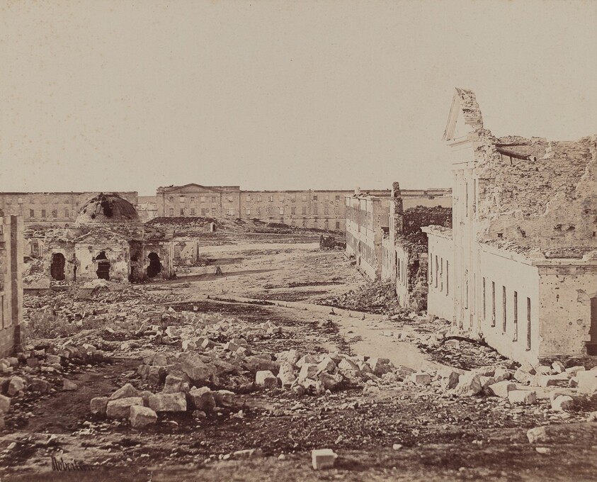 Courtyard with Domed Building in Ruins