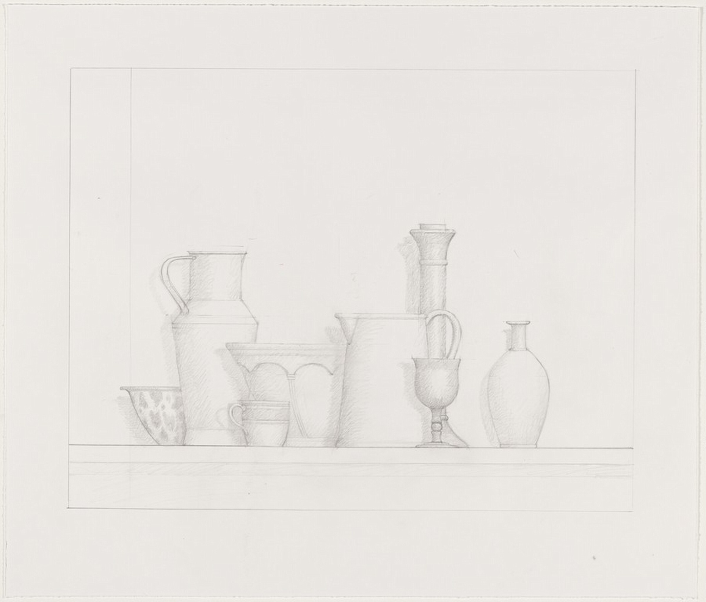 Umbria Verde [preparatory drawing], William Bailey, 1996