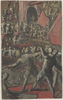 Venetian Soldiers Attacking Constantinople (recto), Domenico Tintoretto, 1598/1605