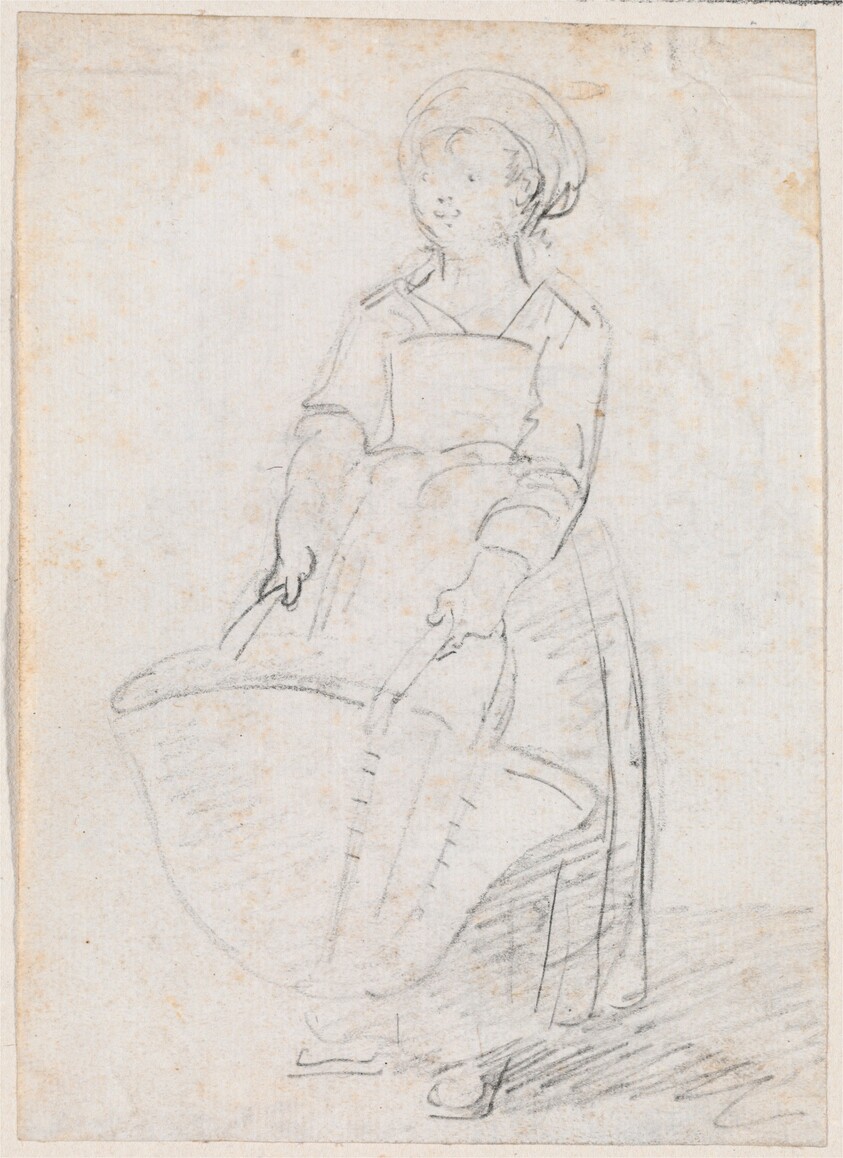 Little Girl with a Large Basket