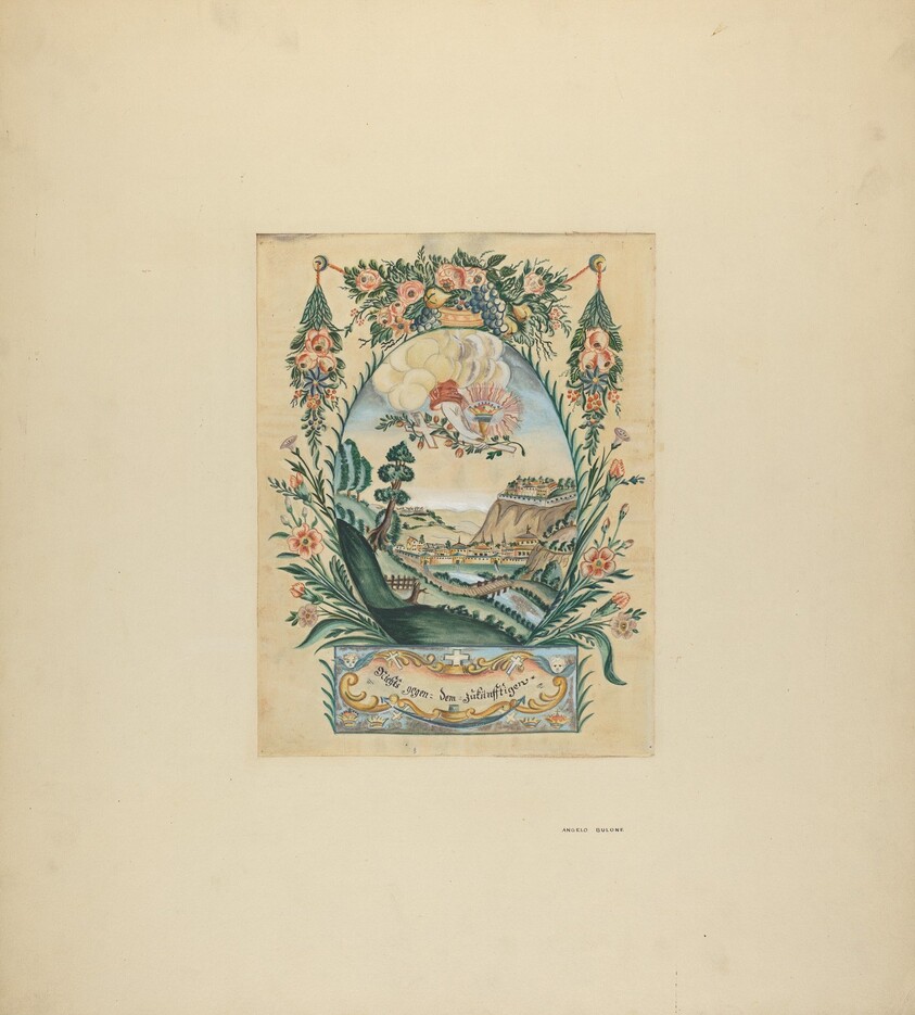 Zoar Decorative Painting: "This World and the Next"