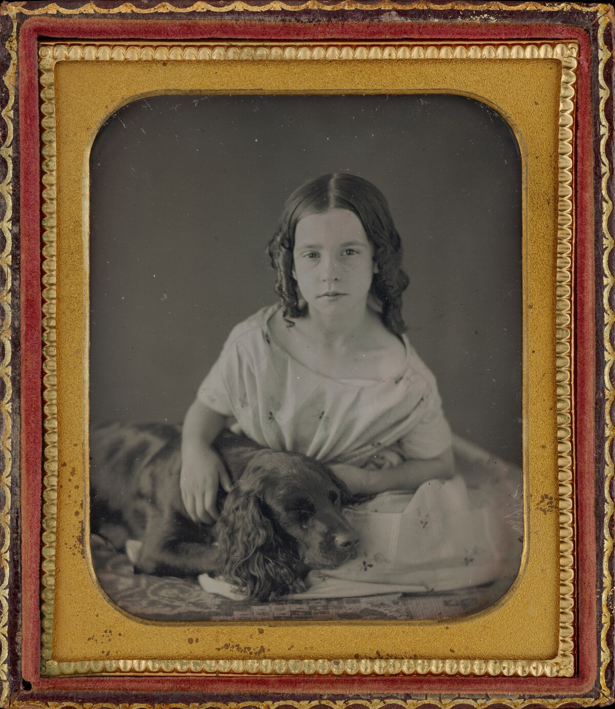 Portrait of a Girl and Dog