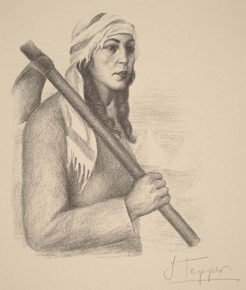 Young Woman with a Hoe