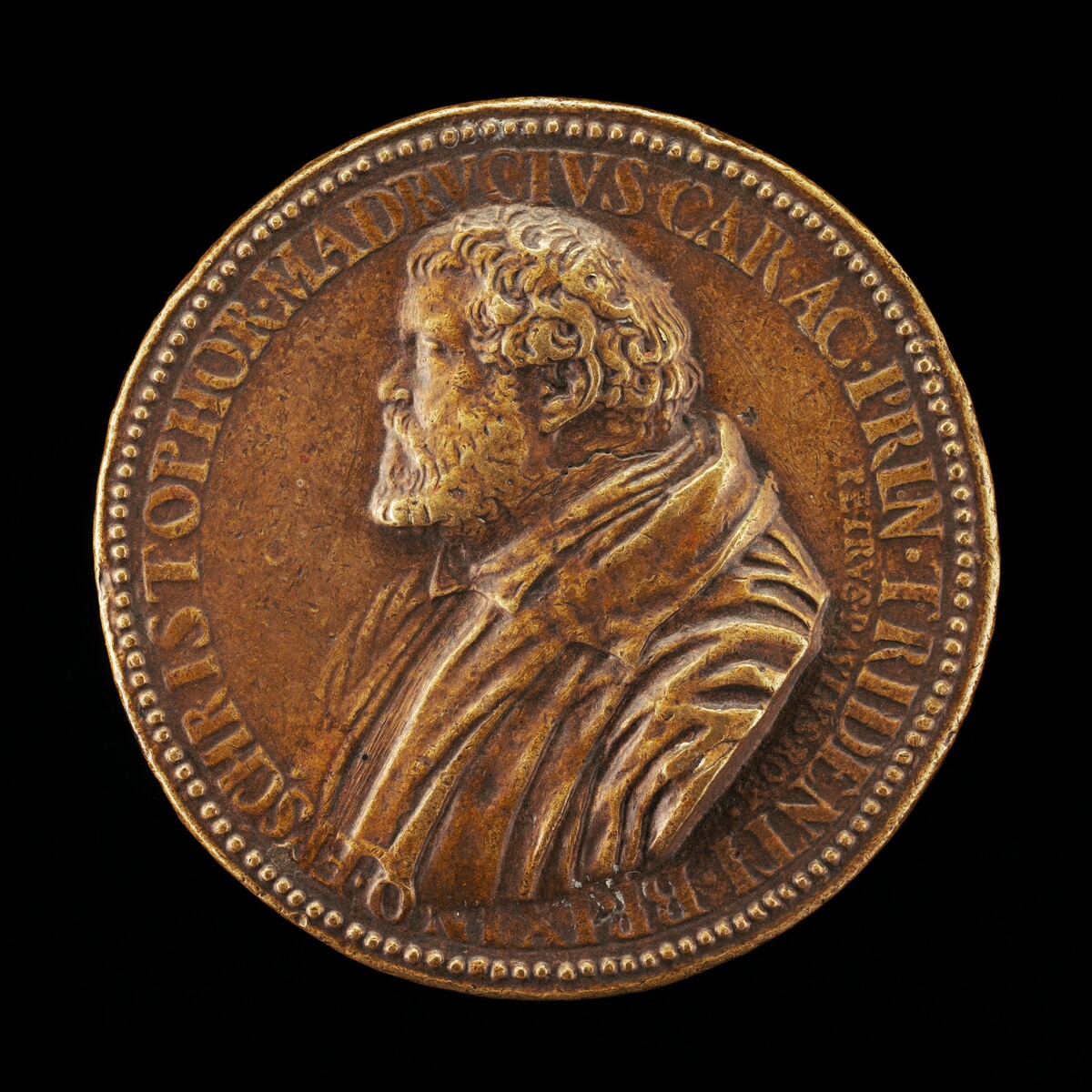 Cristoforo Madruzzo, 1512-1587, Cardinal, Prince Bishop of Trent 1539, of Brixen 1542 [obverse]