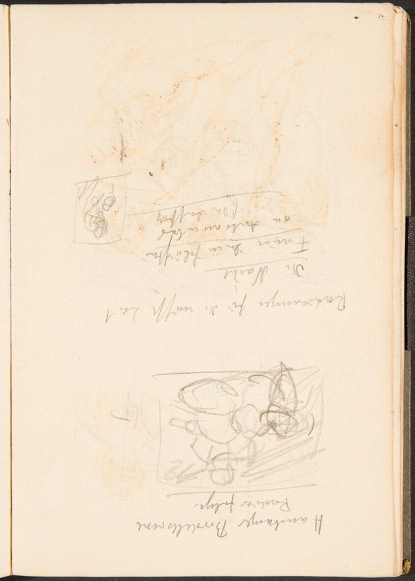 Notizen und kleine Skizze (Notation and Small Sketch) [p. 35]