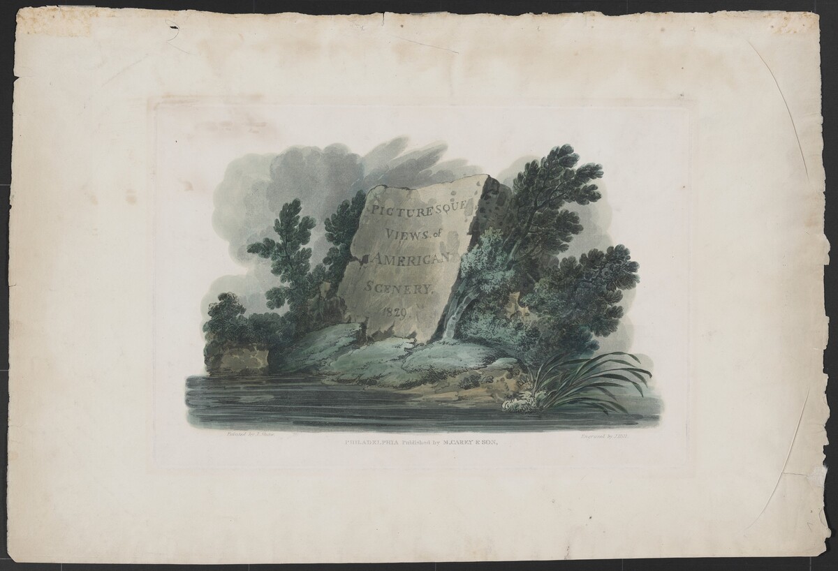 Title Page for the series "Picturesque Views of American Scenery"