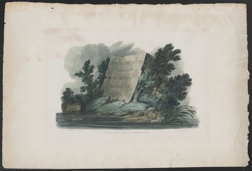 Title Page for the series "Picturesque Views of American Scenery"