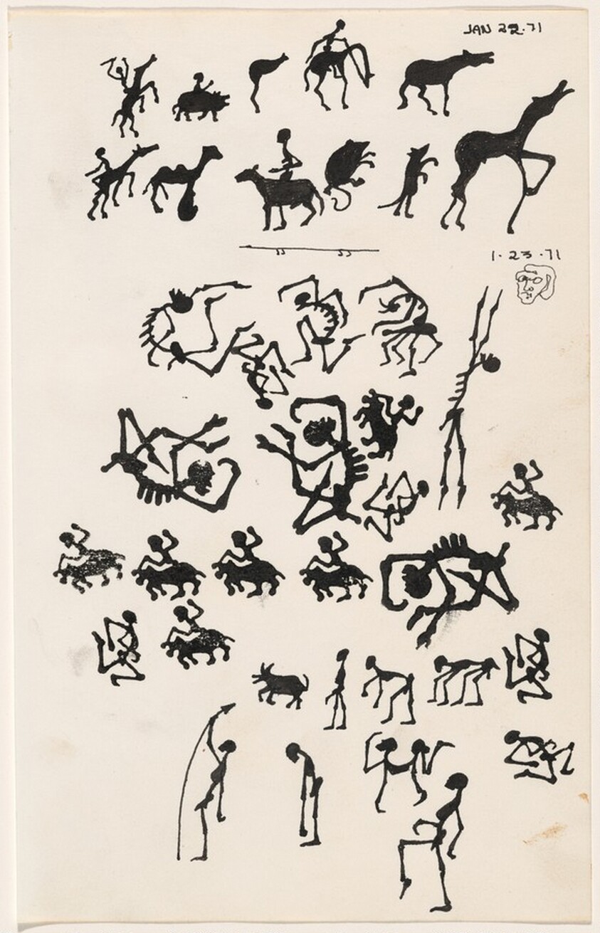 Untitled Jan 22, 71 [study for "tattoo" book]